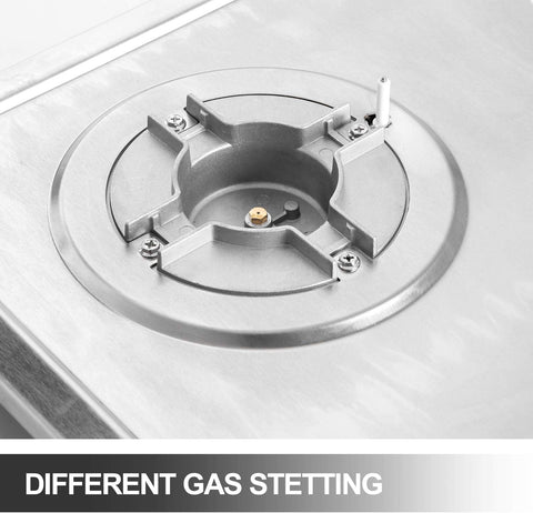 24″x20″ Built in Gas Cooktop 4 Burners Stainless Steel Stove with NG/LPG Conversion Kit Thermocouple Protection and Easy to Clean (20Wx24L)