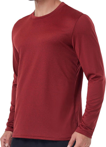 6 Pack Men's Quick Dry Long Sleeve Shirts UPF 50+ UV Sun Protection SPF Shirt Moisture Wicking T-Shirt for Casual Workout