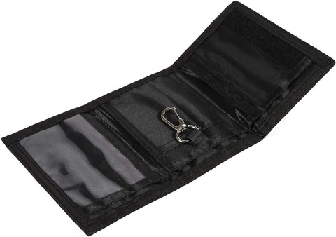 AI-DEE RFID Trifold Canvas Outdoor Sports Wallet for Kids - Front Pocket Wallet with Magic Sticker