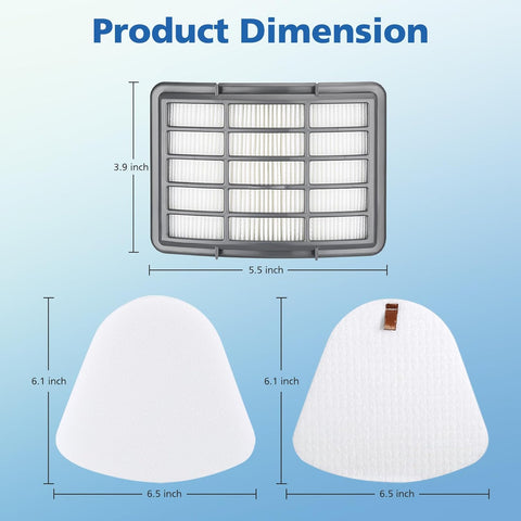 4+2 Pack Filters for Shark Vacuum Navigator Lift Away Filter Replacement Models NV350 NV351 NV352 NV355 NV356E NV360 UV440 UV540 CU500 XFF350 XHF350