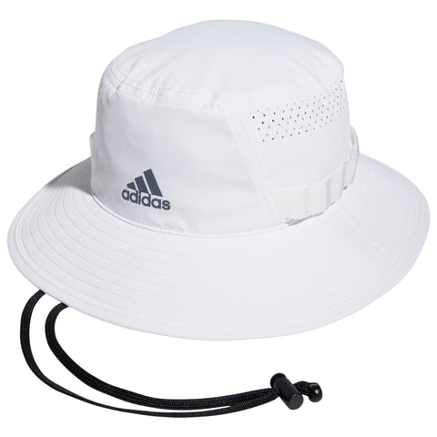 adidas Men's Victory Bucket Hat Outdoors and Sideline Wide Brim Style for Sun Protection, White/Onix Grey/4.0, Large-X-Large