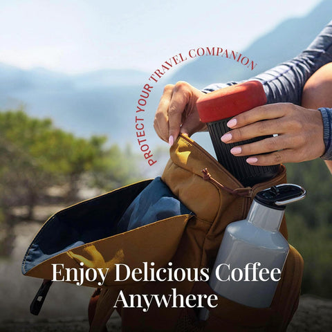 AeroPress Go Travel Coffee Press Kit - 3 in 1 brew method combines French Press, Pourover, Espresso - Full bodied coffee without grit or bitterness - Small portable coffee maker for camping & travel