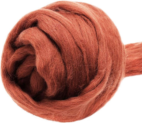 3.53oz Wool Roving Yarn, Wool Felting Supplies, Pure Wools, Chunky Yarn, Spinning Wool Roving for Needle Felting Wet Felting DIY Hand Spinning (White)