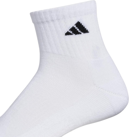 adidas Men's Socks, Athletic Cushioned Quarter 6-Pack, Ankle Fit with Arch Support
