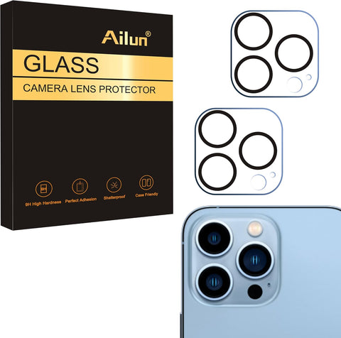 Ailun 3 Pack Camera Lens Protector for iPhone 16 Pro 6.3" / 14 Pro 6.1" & iPhone 16 Pro Max 6.9" / 14 Pro Max 6.7",Tempered Glass,9H Hardness,Anti-Scratch,Case Friendly[Does not Affect Night Shots]