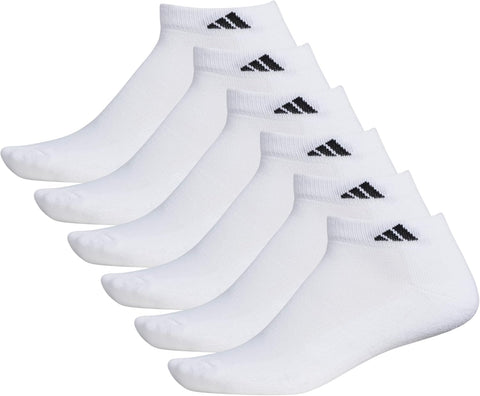adidas Men's Athletic Cushioned Low Cut Socks with Arch Compression for a Secure Fit (6-Pair)