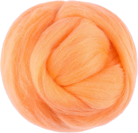 3.53oz Wool Roving Yarn, Wool Felting Supplies, Pure Wools, Chunky Yarn, Spinning Wool Roving for Needle Felting Wet Felting DIY Hand Spinning (White)