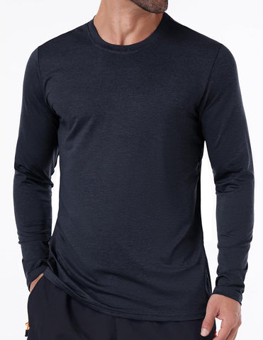 6 Pack Men's Quick Dry Long Sleeve Shirts UPF 50+ UV Sun Protection SPF Shirt Moisture Wicking T-Shirt for Casual Workout