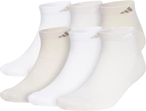 adidas Men's Athletic Cushioned Low Cut Socks with Arch Compression for a Secure Fit (6-Pair)