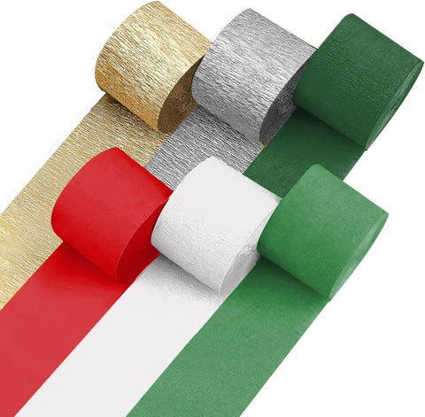 8 Crepe Paper Streamers Rolls, 656ft Pack of Unique 8 Rainbow Streamers Party Decorations, Birthday Streamers, Party Streamers for Wedding Decoration (1.8 inch x 82 ft/Roll)