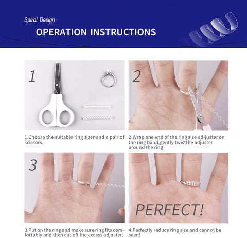 22 Pack Invisible Ring Size Adjuster for Loose Rings,2 Styles Ring Reducer Jewelry Guard Ring Resizer,Multiple 16 Inserts 8 Sizes and 6 Spirals 2 Sizes,Silicone Ring Tightener Fit for Almost Ring