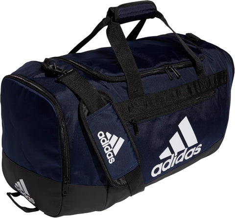 adidas Unisex Defender 4.0 Gym Duffel Bag for Men and Women, Black/White, Medium (66L)