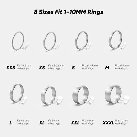 Ajustador de tamaño de anillo para anillos sueltos para cualquier anillo reductor de tamaño de anillo espaciador anillo protector