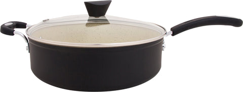 The Stone Earth All-In-One Sauce Pan by Ozeri -- 100% APEO, GenX, PFBS, PFOS, PFOA, NMP and NEP-Free German-Made Coating