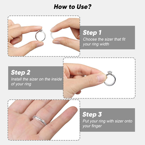 Ajustador de tamaño de anillo para anillos sueltos para cualquier anillo reductor de tamaño de anillo espaciador anillo protector