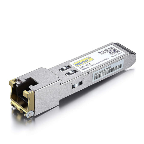 10Gtek 𝟭𝟬𝗚𝗕𝗮𝘀𝗲-𝗧 𝗦𝗙𝗣+ 𝘁𝗼 𝗥𝗝-𝟰𝟱 𝗧𝗿𝗮𝗻𝘀𝗰𝗲𝗶𝘃𝗲𝗿, 10Gbe SFP+ Copper Ethernet CAT6a Module, up to 30m, for Cisco SFP-10G-T-S, Ubiquiti UniFi, Fortinet, TP-Link and More