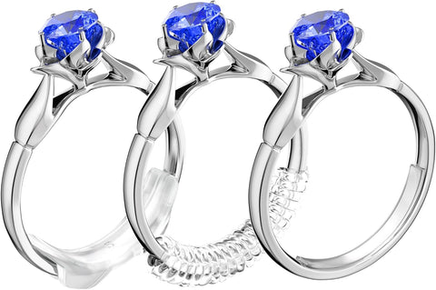 22 Pack Invisible Ring Size Adjuster for Loose Rings,2 Styles Ring Reducer Jewelry Guard Ring Resizer,Multiple 16 Inserts 8 Sizes and 6 Spirals 2 Sizes,Silicone Ring Tightener Fit for Almost Ring