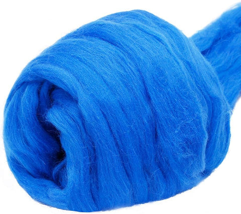 3.53oz Wool Roving Yarn, Wool Felting Supplies, Pure Wools, Chunky Yarn, Spinning Wool Roving for Needle Felting Wet Felting DIY Hand Spinning (White)