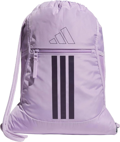 adidas Alliance Sackpack, Drawstring, Lightweight Small Gym Bag for Women, Soccer Backpack, Black, One Size