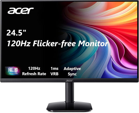 acer KB272 G0bi 27" IPS Full HD (1920 x 1080) Gaming Office Monitor | Adaptive-Sync Support (FreeSync Compatible) | Up to 120Hz Refresh | 1ms (VRB) | sRGB 99% | Tilt | HDMI & VGA Ports