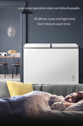 10 Cu Ft Compact Deep Freezer Removable Wire Basket Ldeal with 7 Adjustable Thermostat Control for Home Kitchen Office or Bar Portable Refrigerator