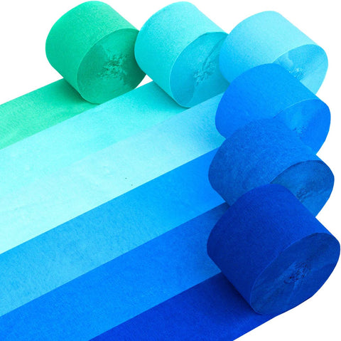 8 Crepe Paper Streamers Rolls, 656ft Pack of Unique 8 Rainbow Streamers Party Decorations, Birthday Streamers, Party Streamers for Wedding Decoration (1.8 inch x 82 ft/Roll)