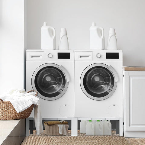 Adjustable Washer Dryer Pedestal Stand - Heavy Duty & Universal Washer Pedestal & Washing Machine Stand Fit (40.9-66.14L × 20.47-33.07W ×12.6H inch) - Compatible with Front Load Washers & Dryers