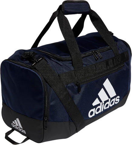 adidas Unisex Defender 4.0 Gym Duffel Bag for Men and Women, Black/White, Medium (66L)