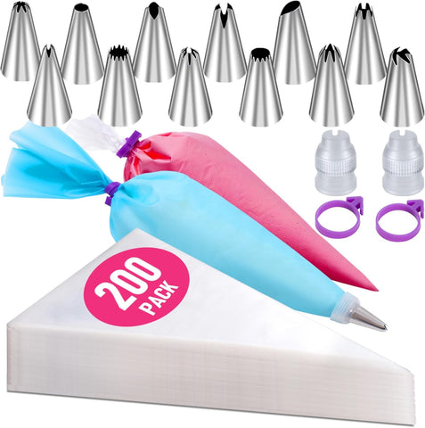 16 Inch Piping Bags Disposable, 100Pcs Large Pastry Bags, Frosting Bags, Cake Decorating Bags, Decorating Bags Large Piping Bags, Decorating Bags