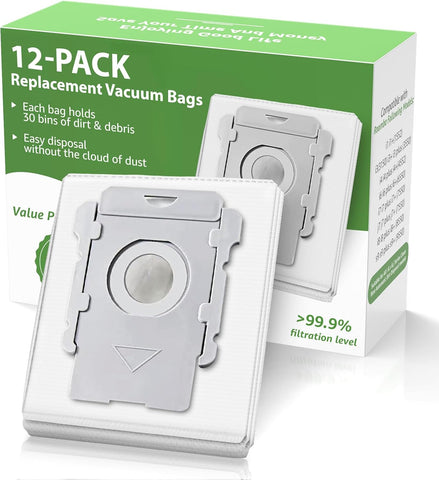 18 Pack Vacuum Bags for iRobot Roomba i7, i7+, i7Plus, i8, i8+, i3, i3+, i4, i4+, i6, i6+, s9, s9+, s9Plus, i and s Series Clean Base Automatic Dirt Disposal Bags