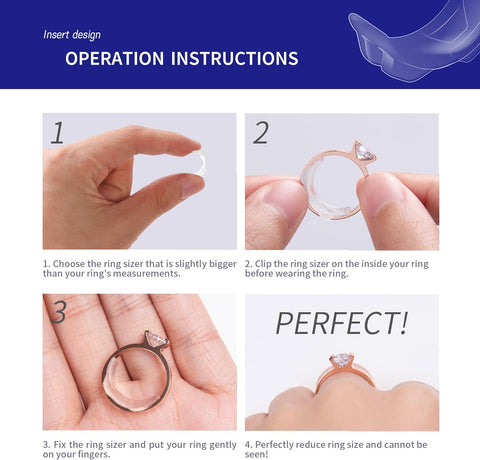 22 Pack Invisible Ring Size Adjuster for Loose Rings,2 Styles Ring Reducer Jewelry Guard Ring Resizer,Multiple 16 Inserts 8 Sizes and 6 Spirals 2 Sizes,Silicone Ring Tightener Fit for Almost Ring