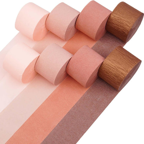 8 Crepe Paper Streamers Rolls, 656ft Pack of Unique 8 Rainbow Streamers Party Decorations, Birthday Streamers, Party Streamers for Wedding Decoration (1.8 inch x 82 ft/Roll)