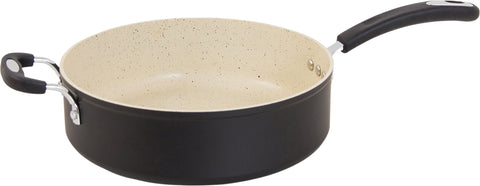 The Stone Earth All-In-One Sauce Pan by Ozeri -- 100% APEO, GenX, PFBS, PFOS, PFOA, NMP and NEP-Free German-Made Coating