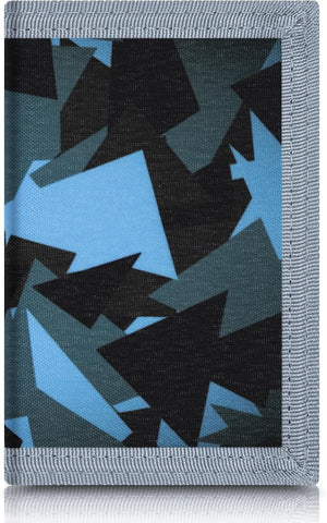 AI-DEE RFID Trifold Canvas Outdoor Sports Wallet for Kids - Front Pocket Wallet with Magic Sticker