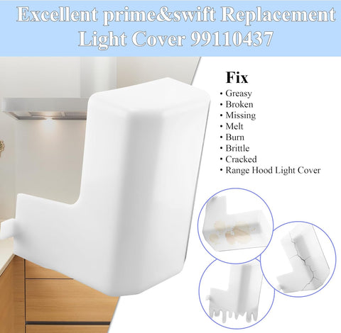99110437 Range Hood Light Cover fit for Broan Nutone 41000 40000 42000 45000 BP43 S99110437 99110437 fit for Broan Range Hood Light Cover prime&swift