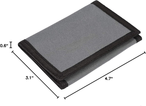 AI-DEE RFID Trifold Canvas Outdoor Sports Wallet for Kids - Front Pocket Wallet with Magic Sticker