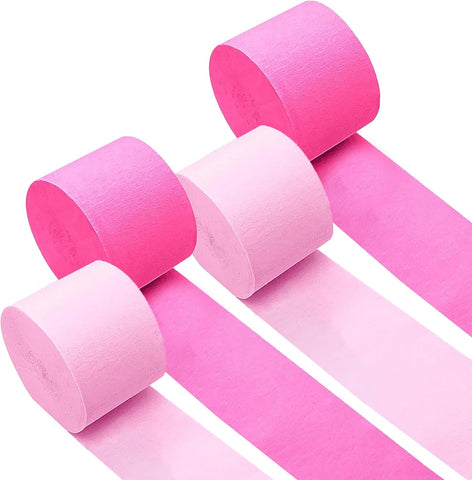 8 Crepe Paper Streamers Rolls, 656ft Pack of Unique 8 Rainbow Streamers Party Decorations, Birthday Streamers, Party Streamers for Wedding Decoration (1.8 inch x 82 ft/Roll)