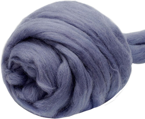 3.53oz Wool Roving Yarn, Wool Felting Supplies, Pure Wools, Chunky Yarn, Spinning Wool Roving for Needle Felting Wet Felting DIY Hand Spinning (White)