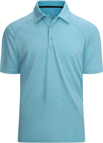 Alex Vando Mens Golf Shirt Moisture Wicking Quick-Dry Short Sleeve Casual Polo Shirts for Men