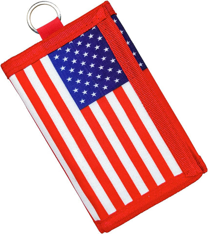 AI-DEE RFID Trifold Canvas Outdoor Sports Wallet for Kids - Front Pocket Wallet with Magic Sticker