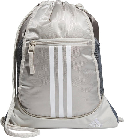 adidas Alliance Sackpack, Drawstring, Lightweight Small Gym Bag for Women, Soccer Backpack, Black, One Size