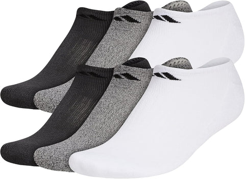 adidas Calcetines deportivos acolchados para hombre, paquete de 6, no visibles, para hombre