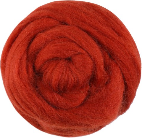 3.53oz Wool Roving Yarn, Wool Felting Supplies, Pure Wools, Chunky Yarn, Spinning Wool Roving for Needle Felting Wet Felting DIY Hand Spinning (White)