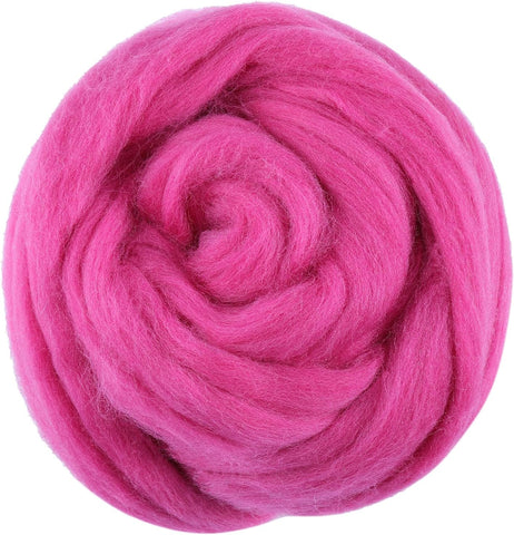 3.53oz Wool Roving Yarn, Wool Felting Supplies, Pure Wools, Chunky Yarn, Spinning Wool Roving for Needle Felting Wet Felting DIY Hand Spinning (White)