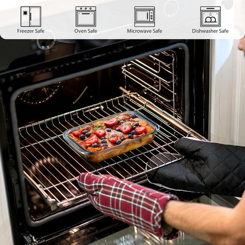 1QT Glass Baking Dish for Oven, Single Serving Glass Pan for Cooking Small Glass Casserole Dish Rectangular Baking Pan Glass Oven Bakeware