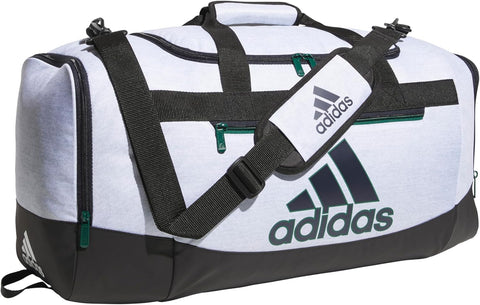 adidas Unisex Defender 4.0 Gym Duffel Bag for Men and Women, Black/White, Medium (66L)