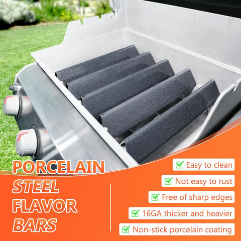 15.3" Flavorizer Bars for Weber Spirit 300 & GS4 II 300 Series, Spirit E310 E315 E320 E330 S310 S315 S320 S330 Grills with Front Control Knobs, Spirit 310 Replacement Parts for Weber 7636 69797 68843
