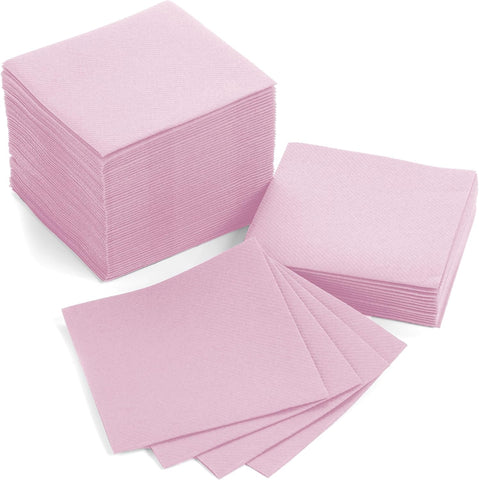 AH AMERICAN HOMESTEAD Cocktail Napkins-Disposable Beverage/Bar Napkins-Black Linen-Like Square Napkins-Eco-Friendly & Compostable-Everyday Use, Party or Wedding 4.75inch x 4.75inch (100 Count, Black)