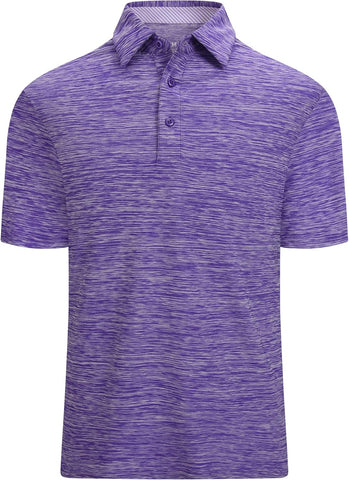 Alex Vando Mens Golf Shirt Moisture Wicking Quick-Dry Short Sleeve Casual Polo Shirts for Men