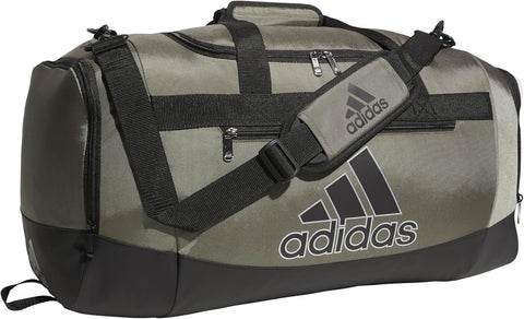 adidas Unisex Defender 4.0 Gym Duffel Bag for Men and Women, Black/White, Medium (66L)